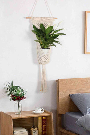 Macrame Basket Wall Hanging Cotton Decor