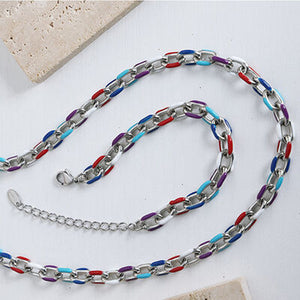 Titanium Steel Oil Drip Chain Bracelet