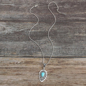 Alloy Stone Pendant Necklace