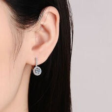 Moissanite 925 Sterling Silver Earrings
